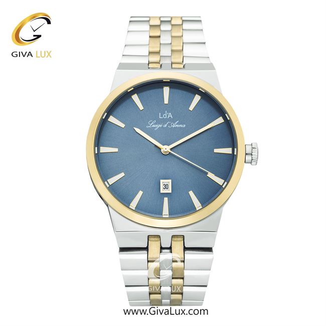 ساعت مچی اورجینال مردانه LdA | لوئیجی د آنا | Luigi d'Ana نقره ای-طلایی | طلایی-نقره ای| سرمه ای| کد رفرنس 2504